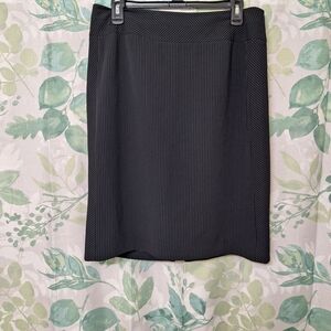 Elegant Black Pinstripe Skirt